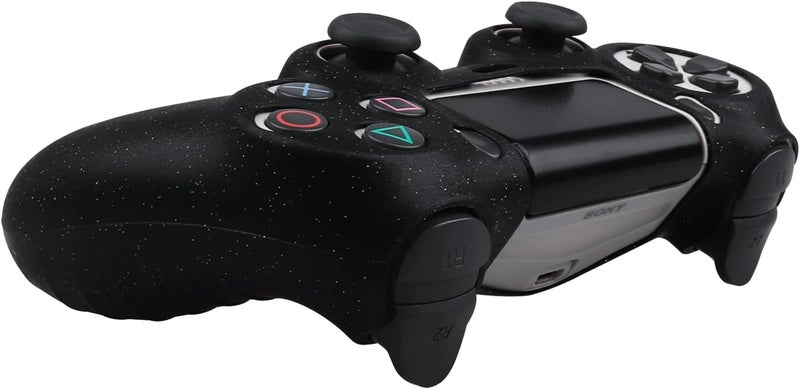 RALAN Controller Skin for PS4 Slim/Pro - Glitter Anti-Slip Silicone Cover - Compatible with PS4 Wireless/Wired Gamepad - 4 Cat Paw Thumb Grip Caps & Black Pro Thumb Grip x 8 - Image 5